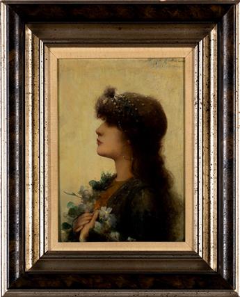 ALBERT MATIGNON Femme à la coiffe de perles (Sarah Bernhardt).